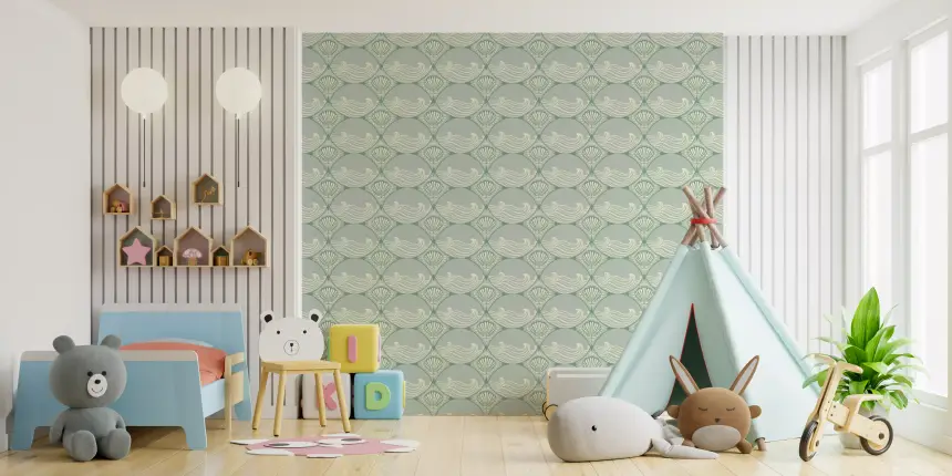 Coastal Deco Serenity Wallpaper