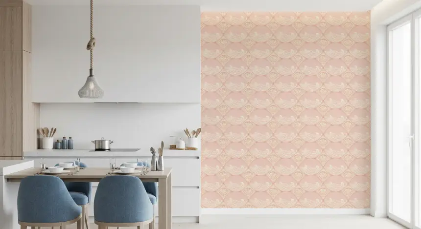 Seashell Serenity Waves Wallpaper