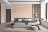 Blush Pink Art Deco Seashell Wave Pattern Wallpaper 7