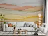 Pastel Earth Tones Abstract Landscape Wall Mural 7