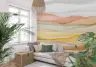 Pastel Earth Tones Abstract Landscape Wall Mural 6