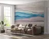 Abstract Layered Mountainscape Wall Mural 8