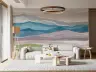 Abstract Layered Mountainscape Wall Mural 6