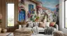 Charming Mediterranean Coastal Village Wall Mural 6