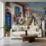 Charming Mediterranean Coastal Village Wall Mural 8