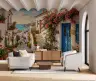 Mediterranean Coastal Village Lane Wall Mural 7