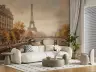Eiffel Tower Paris Autumn Riverside Wall Mural 8
