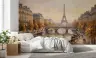 Eiffel Tower Autumn River View Wall Mural 8