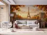 Eiffel Tower Autumn Sunset Wall Mural 6