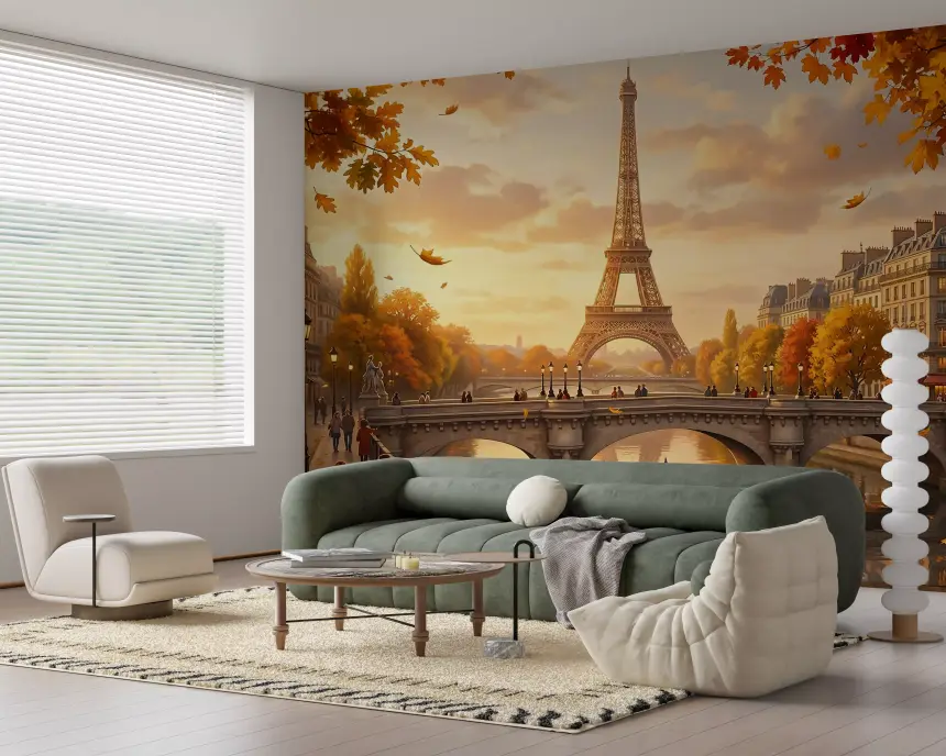Parisian Autumn Vibes Wall Mural