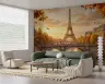 Eiffel Tower Autumn Sunset Wall Mural 7