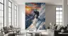 Skiing Mountain Sunset Wall Mural 7