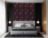 Vintage Robins and Red Apples Pattern Wallpaper 6