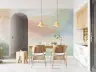 Soft Pastel Hues Abstract Brushstroke Wall Mural 7