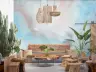 Dreamy Watercolour Cloud Abstract Wall Mural 8