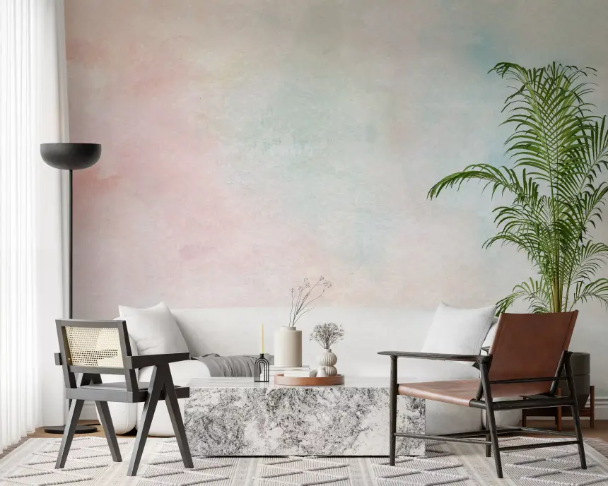 Ethereal Watercolor Wash Wall Mural