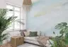 Gentle Blue Watercolour Abstract Wall Mural 7
