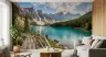 Turquoise Lake & Snowy Mountain Vista Wall Mural 7