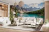 Turquoise Lake & Snowy Mountain Vista Wall Mural 6