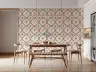 Terracotta Quatrefoil Olive Branch Wallpaper 7