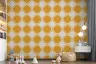 Yellow Quatrefoil Geometric Pattern Wallpaper 6