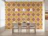 Rustic Terracotta Diamond Pattern Wallpaper 7