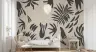 Modern Abstract Botanical Leaf Silhouette Wall Mural 8