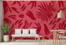 Crimson Abstract Botanical Wall Mural 6