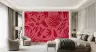 Crimson Abstract Botanical Wall Mural 7