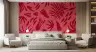 Crimson Abstract Botanical Wall Mural 8
