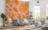 Blush Pink Abstract Botanical Leaf Wall Mural 6