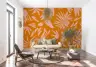 Ochre Blush Abstract Tropical Wall Mural 6