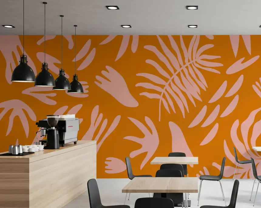 Retro Tropic Bloom Wall Mural