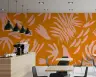 Ochre Blush Abstract Tropical Wall Mural 8