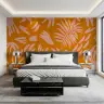 Ochre Blush Abstract Tropical Wall Mural 7