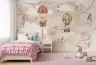 Whimsical Hot Air Balloon Kids Wall Mural 6