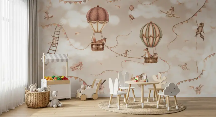 Aviation Adventure Mono Wall Mural