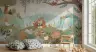 Pastel Woodland Fox Family Kids Wall Mural 8