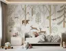 Soft Toned Woodland Creature Forest Mural 8