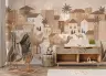 Whimsical Desert Camel Village Wall Mural 8