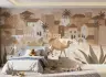 Whimsical Desert Camel Village Wall Mural 7