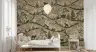 Whimsical Woodland Animals Beige Green Wallpaper 7