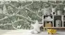 Whimsical Woodland Animals Green Wall Mural 6