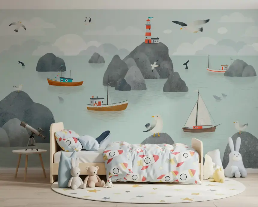 Seaside Stories Wall Mural