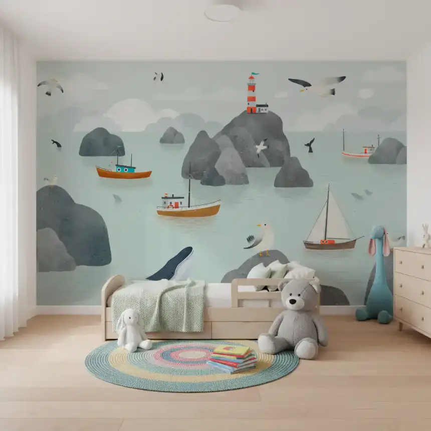 Seaside Stories Wall Mural