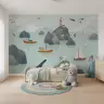 Playful Seaside Adventure Kids' Wall Mural 7