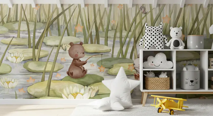 Starry Pond Wall Mural