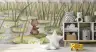 Playful Bear and Bunny Pond Adventure Wall Mural 7