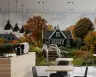 Charming Autumn Village Canal Wall Mural 6