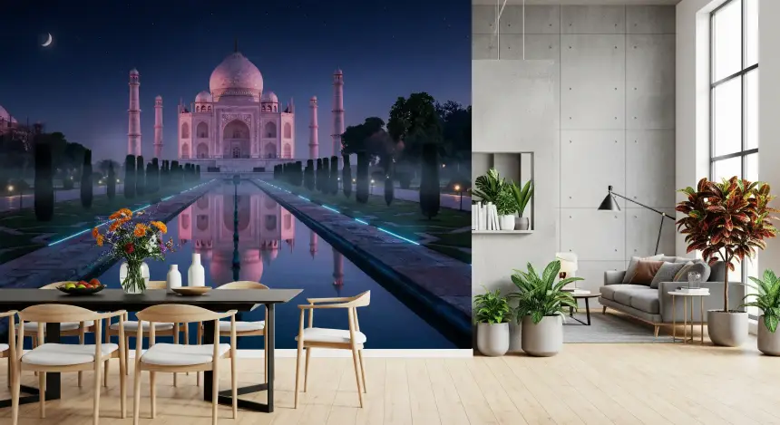 Midnight Majesty at Taj Mahal Wall Mural